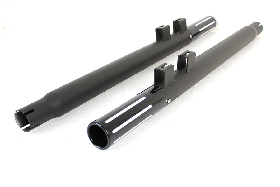 VTwin Shotgun Black Motorcycle Muffler Extensions for 1995-2016 Harley Touring