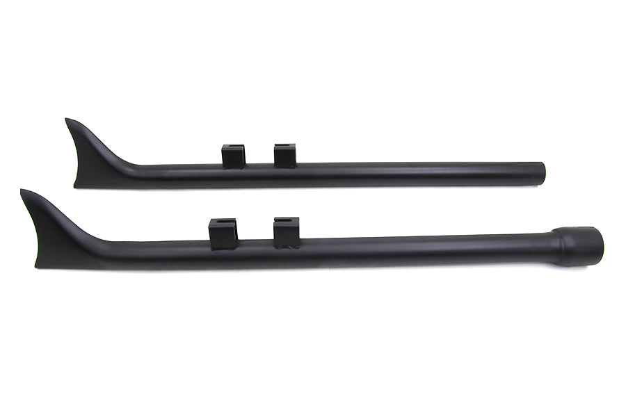 VTwin Black 36" Straight Fishtail Exhaust Muffler Set 2017-2020 Harley Touring