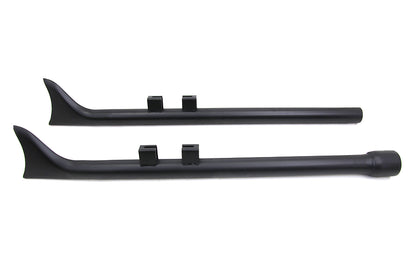 VTwin Black 36" Straight Fishtail Exhaust Muffler Set 2017-2020 Harley Touring