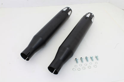 VTwin Black Highlighted Revolver Tip Muffler Set 2014-2017 Harley Sportster