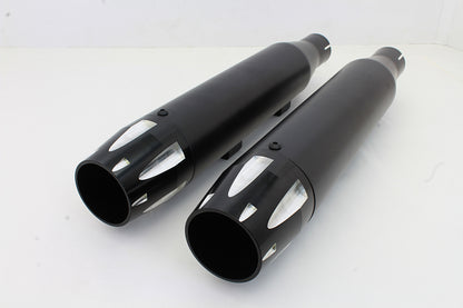 VTwin Black Highlighted Revolver Tip Muffler Set 2014-2017 Harley Sportster