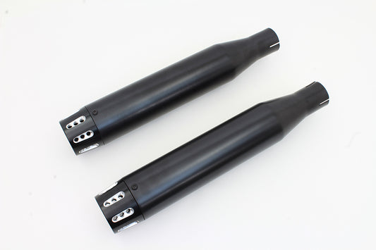 VTwin BlackTapered Revolver Tip Exhaust Muffler Set 2014-2017 Harley Sportster