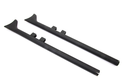 Wyatt Gatling Black 36" Fishtail Exhaust Muffler Set 1995-2016 Harley Touring