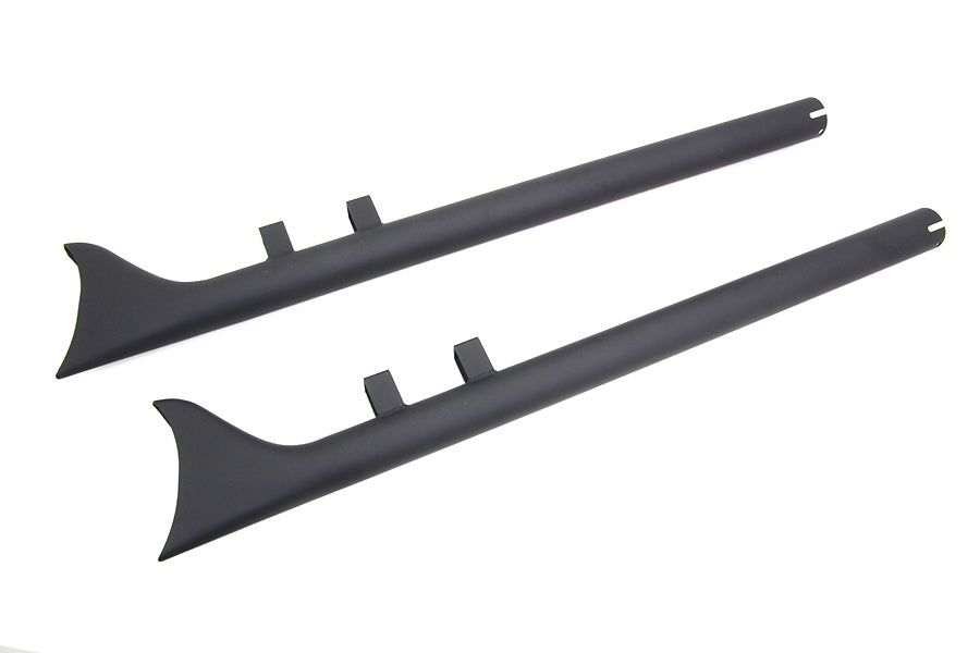 Wyatt Gatling Black 33" Straight Fishtail Mufflers 1995-2016 Harley Touring FLT