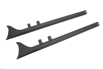 Wyatt Gatling Black 33" Straight Fishtail Mufflers 1995-2016 Harley Touring FLT