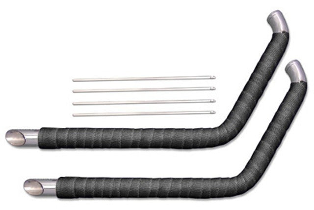 Vtwin Radll Slash Cut Heat Wrapped Exhaust Drag Pipes 1986-2003 Harley Sportster