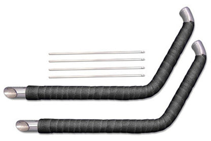 Vtwin Radll Slash Cut Heat Wrapped Exhaust Drag Pipes 1986-2003 Harley Sportster