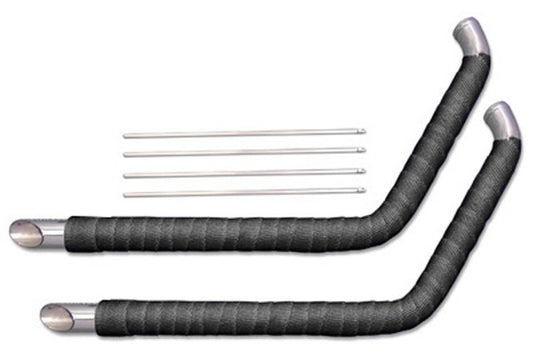 Vtwin Radll Slash Cut Heat Wrapped Exhaust Drag Pipes 1986-2003 Harley Sportster