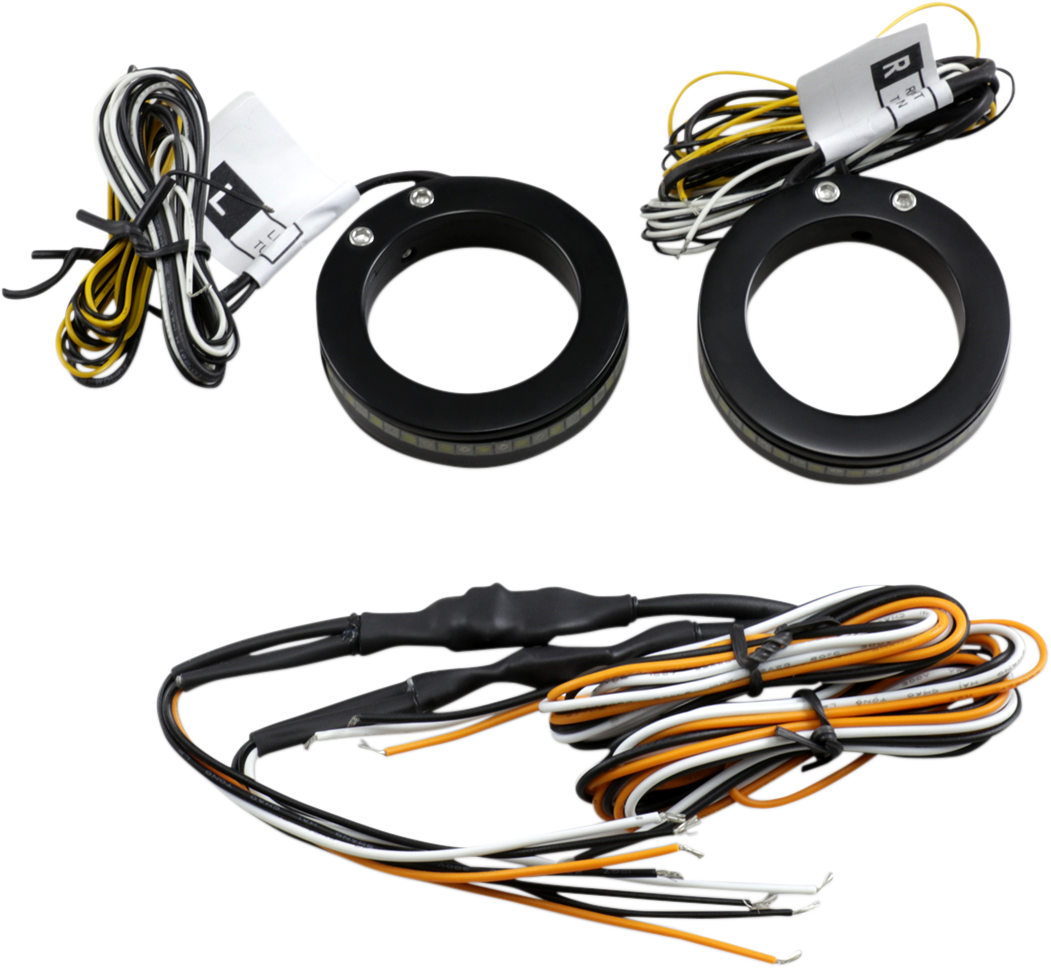 Custom Dynamics 37mm Wrap Arounds Fork LED Turn Signals 2016-2020 Harley Street