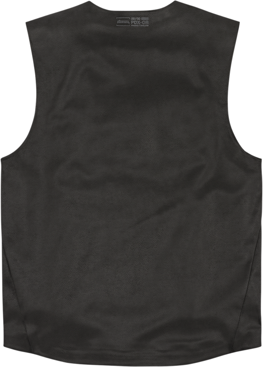 Icon Backlot Mens Textile Black Motorcycle Riding Street Casual Club Vest