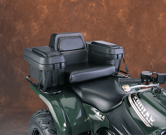 Moose Black Executive ATV Rear Cargo Rack Storage Trunk Box & Seat
