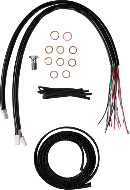 La Choppers Complete 18"-20" Black Vinyl Cable Brake Line Kit 2023-2025 Harley