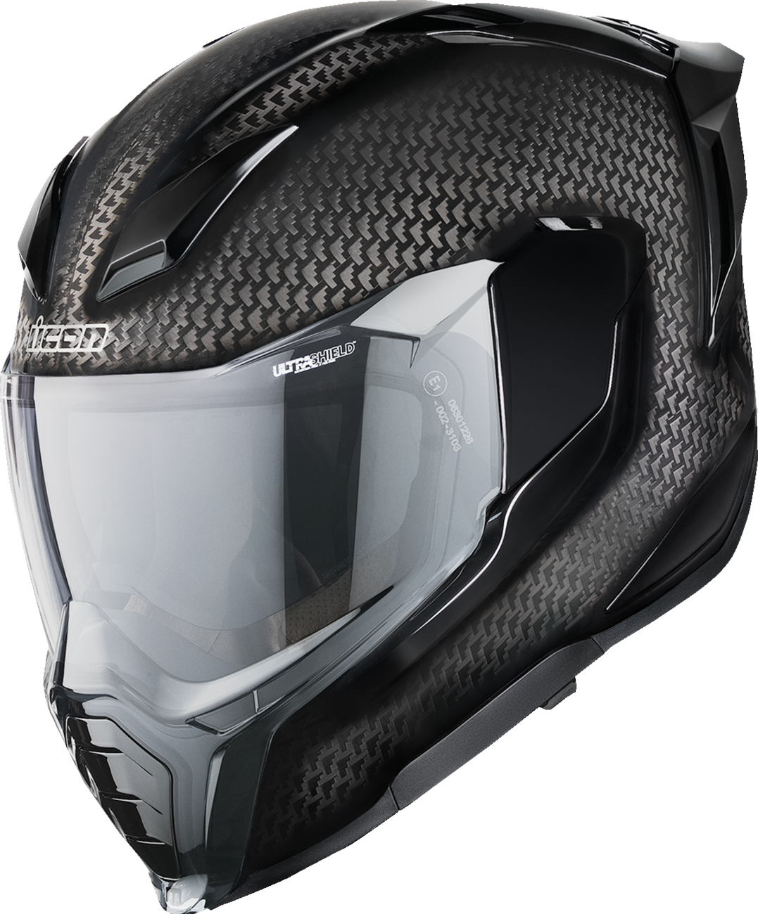 Icon Ultraflite Black Carbon Fiber Full Face MIPS Unisex Adult Motorcycle Helmet