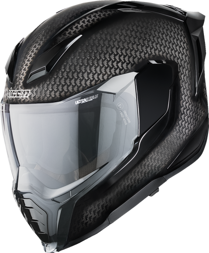 Icon Ultraflite Black Carbon Fiber Full Face MIPS Unisex Adult Motorcycle Helmet