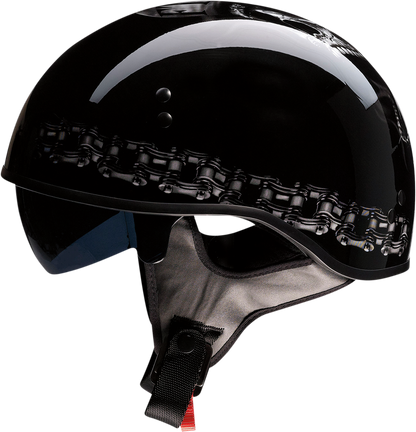Z1R Vagrant Black FTW Unisex Adult Motorcycle Riding Street Racing Half Helmet