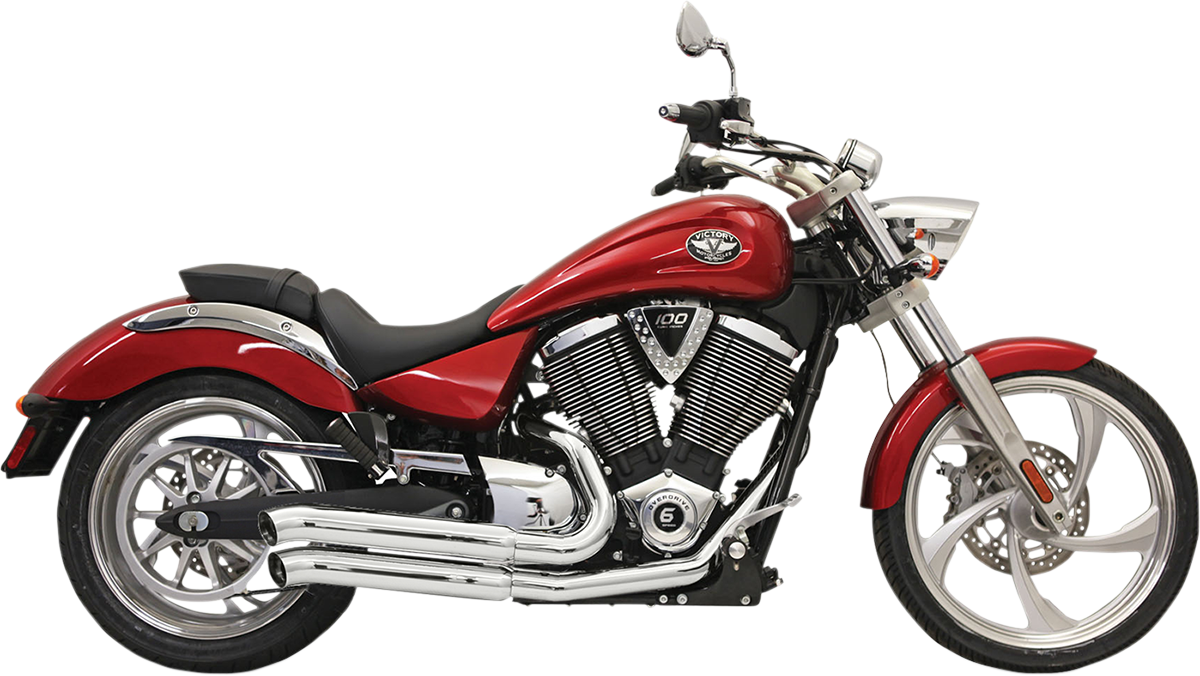 Bassani Pro Street Chrome Exhaust 2006-2015 Victory Kingpin Vegas Gunner Judge