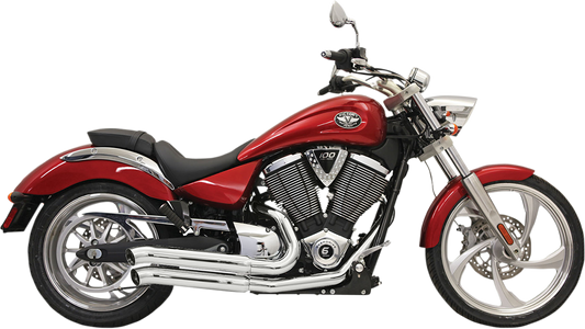Bassani Pro Street Chrome Exhaust 2006-2015 Victory Kingpin Vegas Gunner Judge