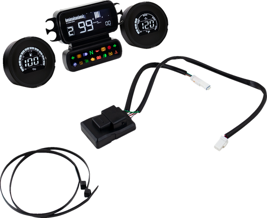 Koso D2 LCD Multi-Function Digital Gauge Cluster Kit for 2014-24 Harley Touring