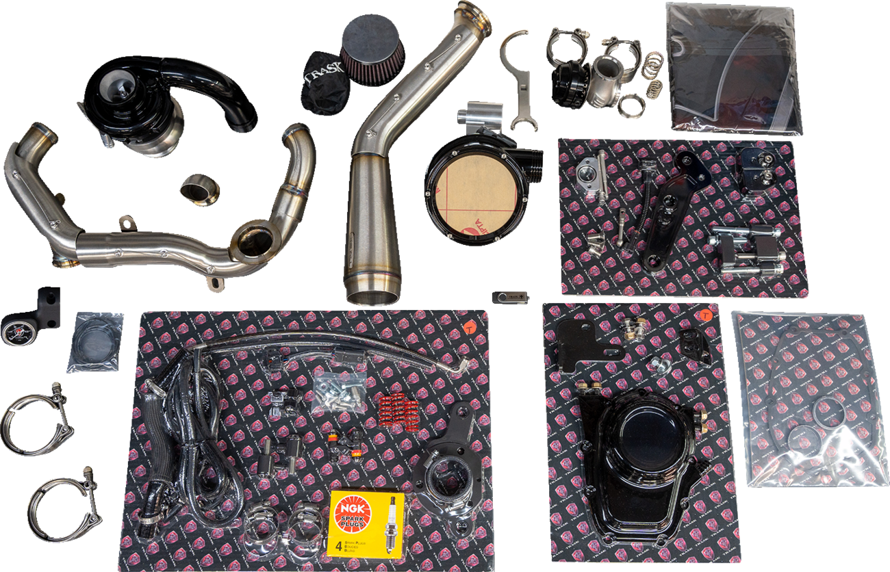 Trask  Brushed Tornado Turbo Performance Kit for 2017-2023 Harley Davidson M8