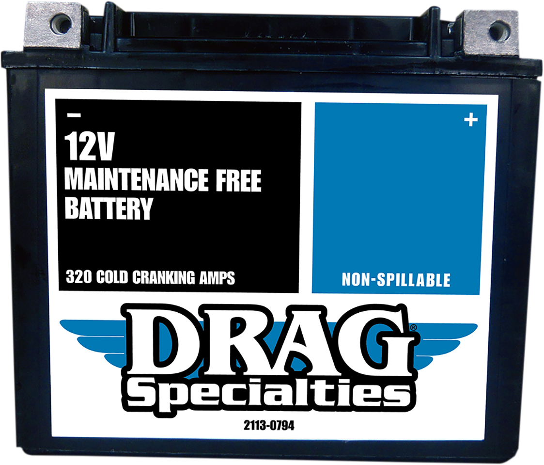 Drag Specialties Maintenance Free AGM Battery fits 1999-2023 Harley Dyna Softail