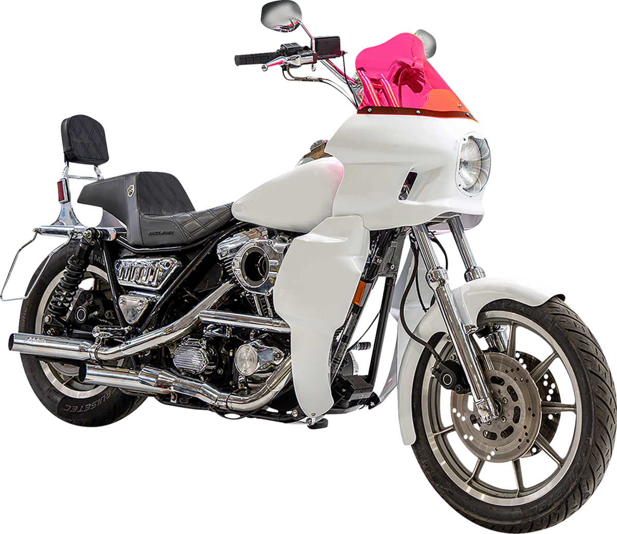Klock Werks Flare 12.5" Pink Ice Windshield fits Saddlemen S-RT Mini Fairing