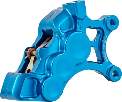 Arlen Ness Blue 6-Piston Front Right Brake Caliper fits 2006-2025 Harley 14"