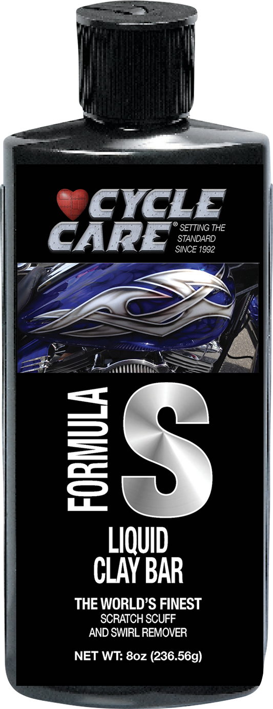 Cycle Care 8oz Formula S Liquid Clay Bar Motorcycle Paint Scratch Swirl Remover