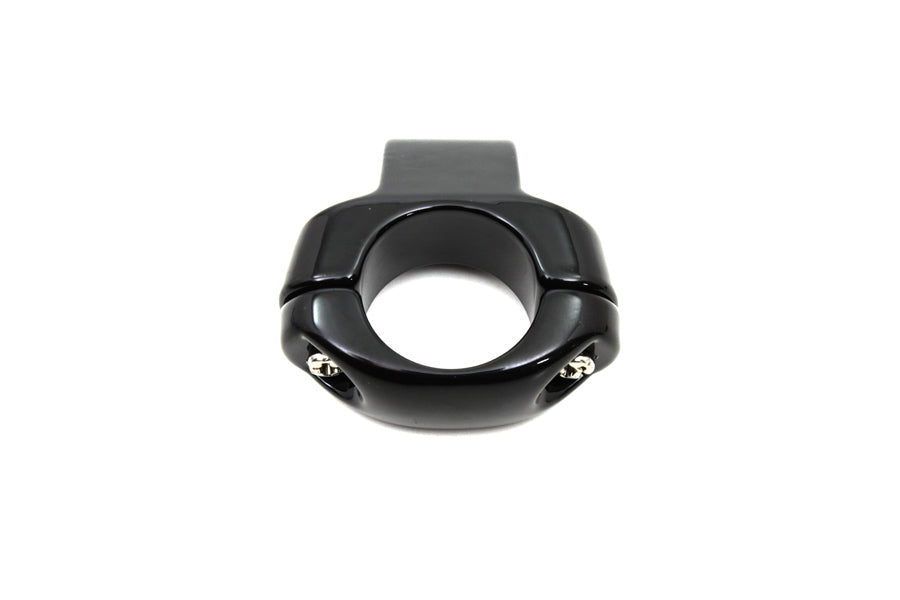 VTwin Deco Mirror Clamp Black to 1" handlebars Harley Dyna Softail Road King