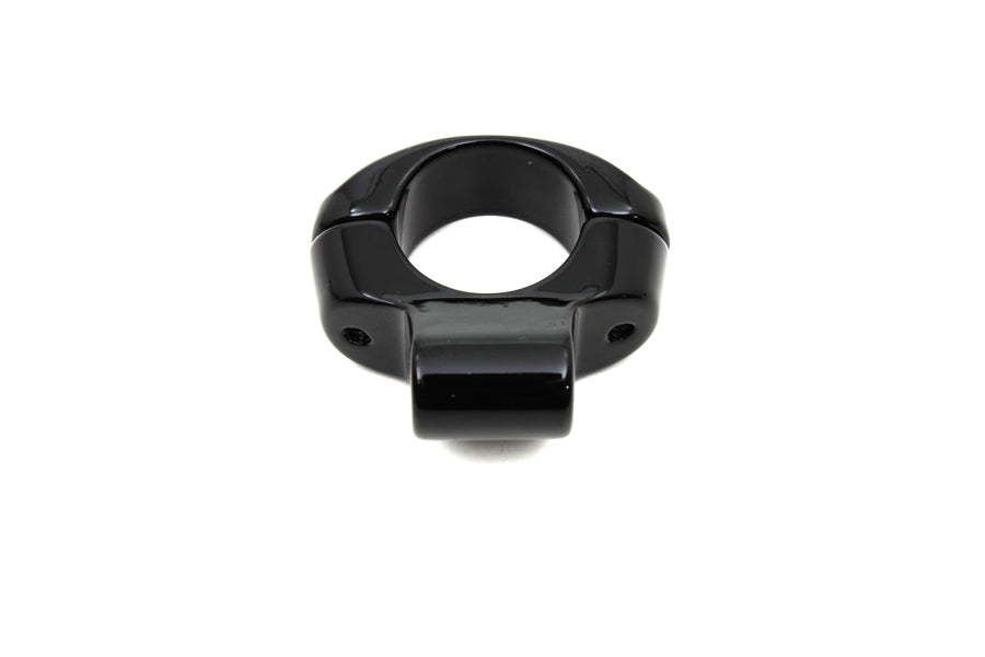 VTwin Deco Mirror Clamp Black to 1" handlebars Harley Dyna Softail Road King