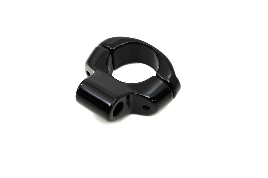 VTwin Deco Mirror Clamp Black to 1" handlebars Harley Dyna Softail Road King