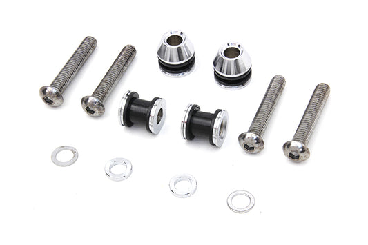 VTwin Chrome Saddlebag Docking Hardware Kit 2006-2017 Harley Dyna FXD FXDWG
