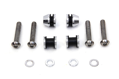VTwin Chrome Saddlebag Docking Hardware Kit 2006-2017 Harley Dyna FXD FXDWG