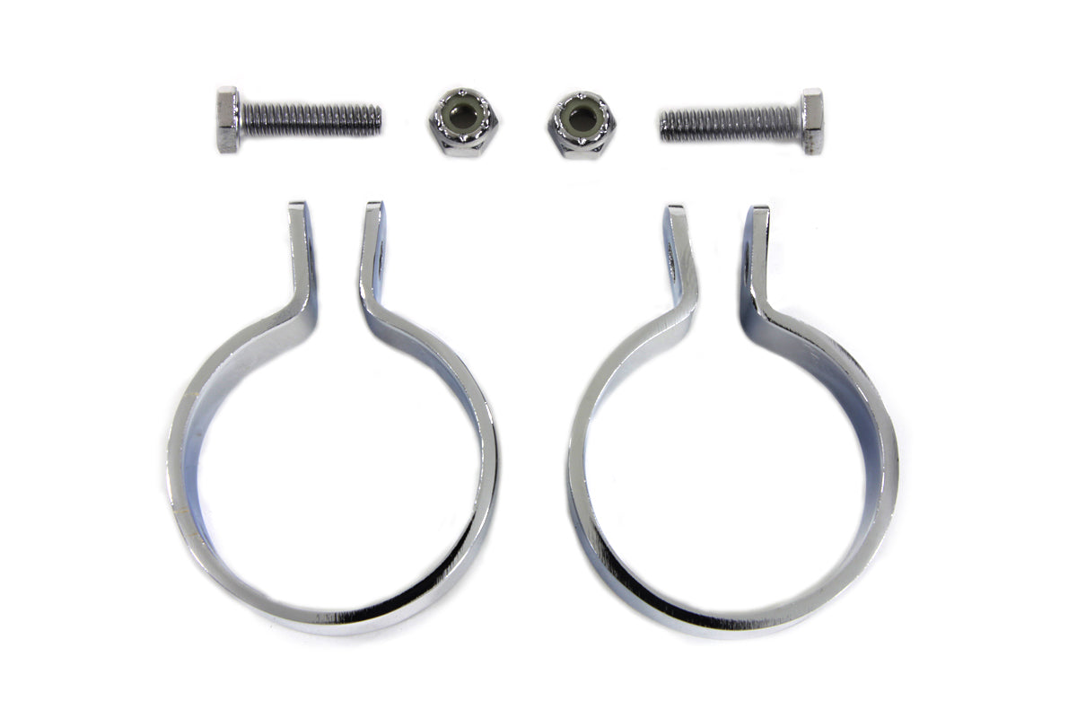 Vtwin 1-7/8" Motorcycle Rear Muffler End Clamp Set for Harley Davidson