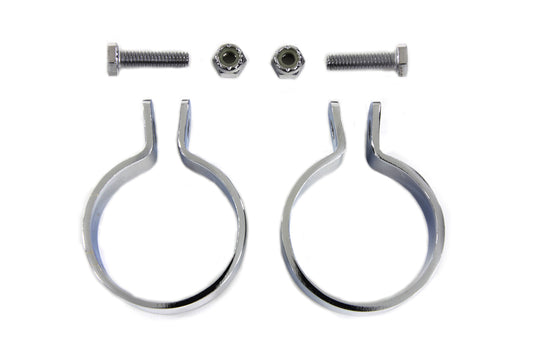 Vtwin 1-7/8" Motorcycle Rear Muffler End Clamp Set for Harley Davidson