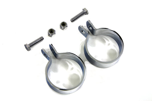 Vtwin 1-7/8" Motorcycle Rear Muffler End Clamp Set for Harley Davidson