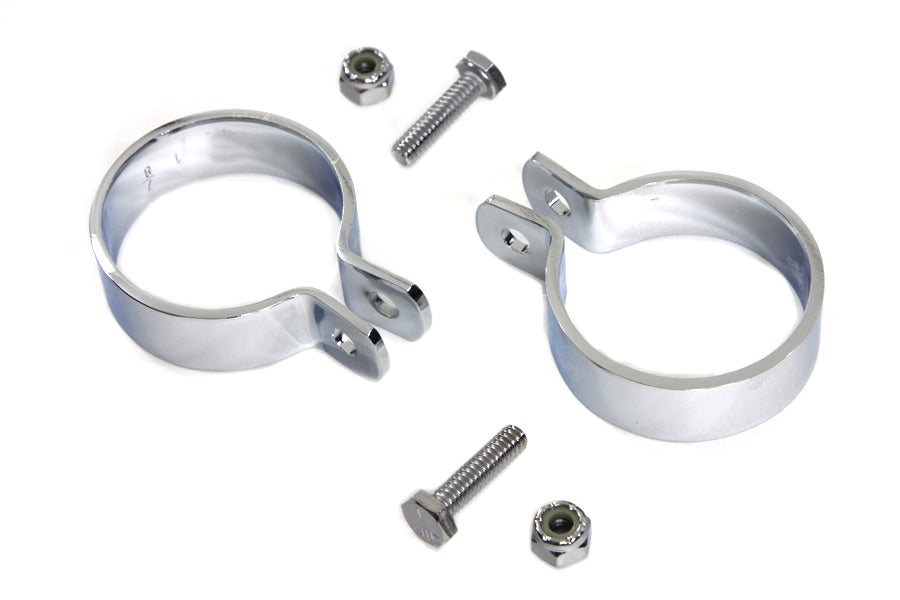 Vtwin 1-7/8" Motorcycle Rear Muffler End Clamp Set for Harley Davidson