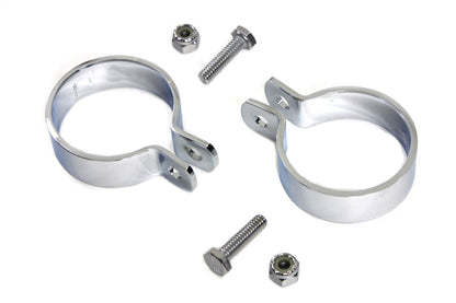 Vtwin 1-7/8" Motorcycle Rear Muffler End Clamp Set for Harley Davidson