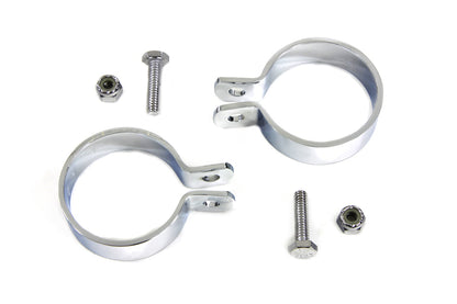 Vtwin 1-7/8" Motorcycle Rear Muffler End Clamp Set for Harley Davidson