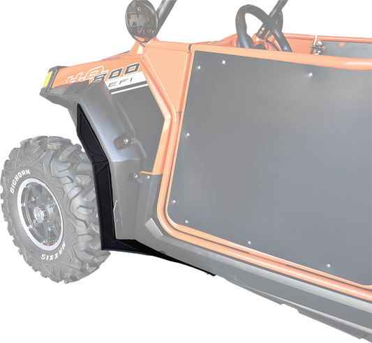 Powermadd Black UTV Front Fender Flare Extension Kit 2009-2014 Polaris RZR 800