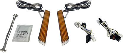 Custom Dynamics Amber Lens LED Fork Reflector Lights 2014-2024 Harley Touring