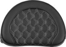 Saddlemen Contour Gray Carbon Honeycomb Stitch Sissy Bar Backrest Pad for Harley