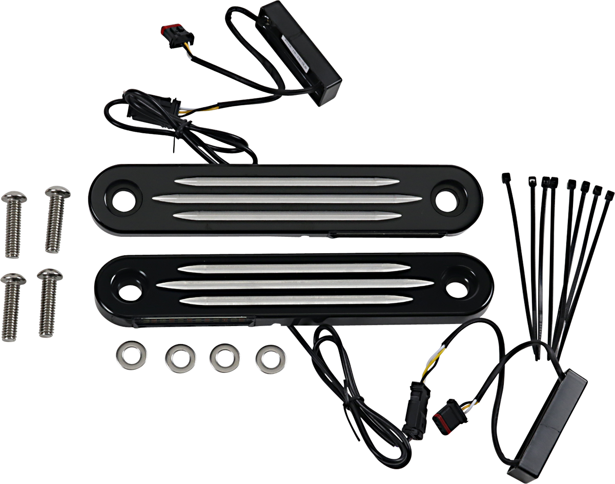 Custom Dynamics Chrome LED Light Strips Turn Signals 2014-2021 Harley Touring