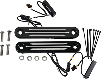 Custom Dynamics Chrome LED Light Strips Turn Signals 2014-2021 Harley Touring