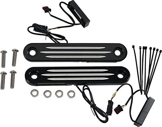 Custom Dynamics Chrome LED Light Strips Turn Signals 2014-2021 Harley Touring
