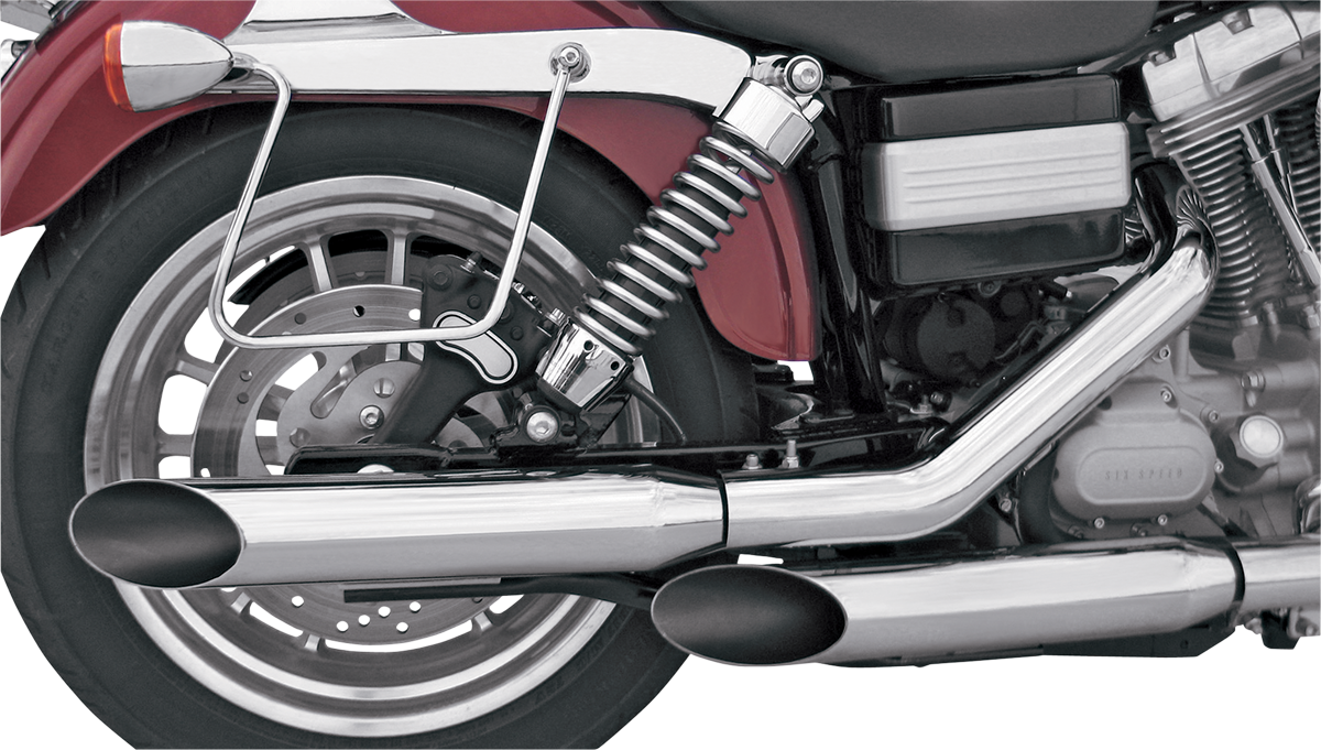 Khrome Werks 3" HP-Plus Chrome Slip on Mufflers for 1991-05 Harley Dyna FXD FXDC