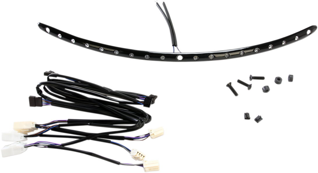 Cycle Visions Black LED Windshield Fairing Trim 1996-2013 Harley Touring FLHT