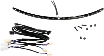 Cycle Visions Black LED Windshield Fairing Trim 1996-2013 Harley Touring FLHT