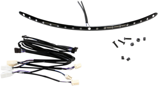 Cycle Visions Black LED Windshield Fairing Trim 1996-2013 Harley Touring FLHT