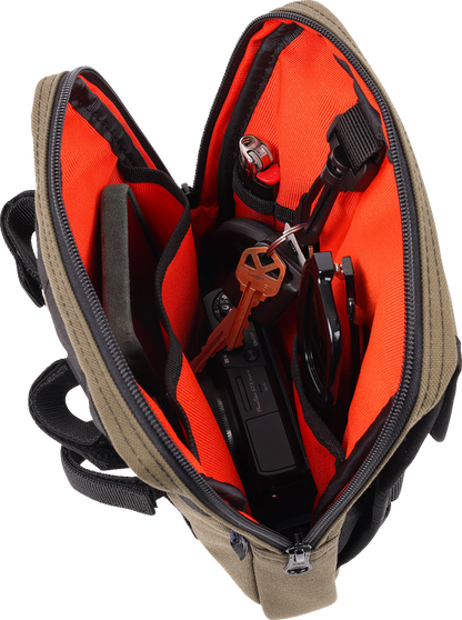 Thrashin Supply Green Motorcycle Handlebar Storage Bag Slim for Harley THB-0031