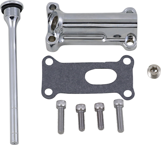 Drag Specialties Chrome Engine Oil Spout Kit 93-98 Harley Touring FLHR FLTR FLHT